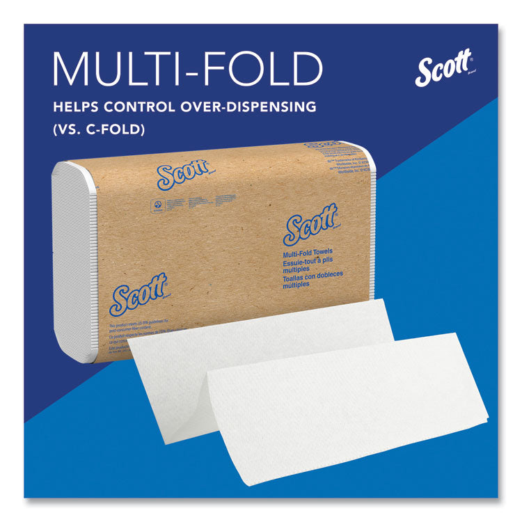 Essential Multi-Fold Towels, Plus Tier, Absorbency Pockets, 1-Ply, 9.2 x 9.4, White, 250/Packs, 16 Packs/Carton