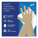 Essential Multi-Fold Towels 100% Recycled, 1-Ply, 9.2 x 9.4, White, 250/Pack, 16 Packs/Carton