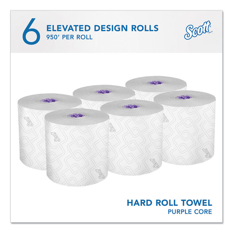 Essential High Capacity Hard Roll Towel, 1-Ply, 8" x 950 ft, White, 6 Rolls/Carton
