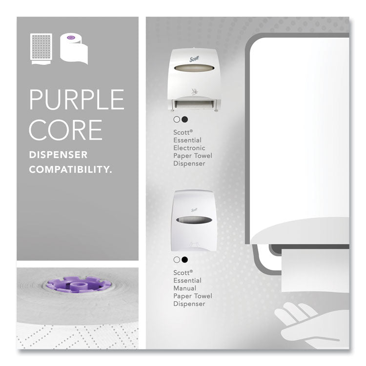 Essential High Capacity Hard Roll Towel, 1-Ply, 8" x 950 ft, White, 6 Rolls/Carton