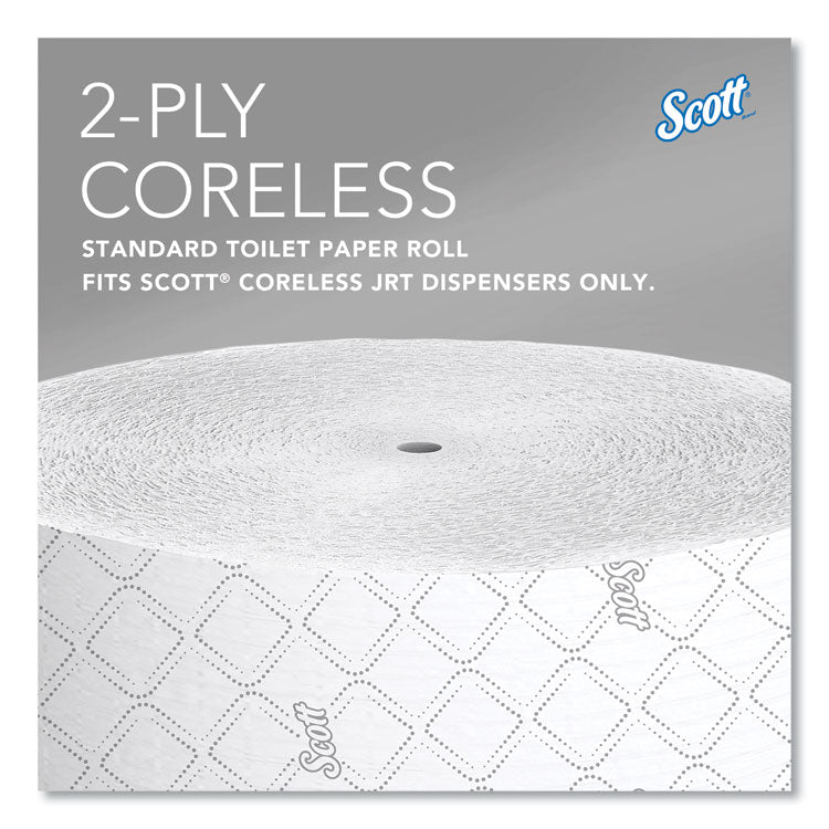 Essential Coreless JRT, Septic Safe, 2-Ply, White, 3.75" x 1,150 ft, 12 Rolls/Carton