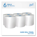 Pro Hard Roll Paper Towels with Absorbency Pockets, for Scott Pro Dispenser, Blue Core Only, 1-Ply, 7.5" x 900 ft, 6 Rolls/CT