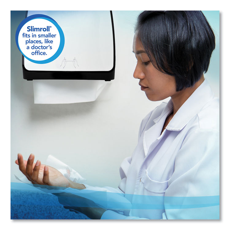 Slimroll Towels, Absorbency Pockets, 8" x 580 ft, White, 6 Rolls/Carton