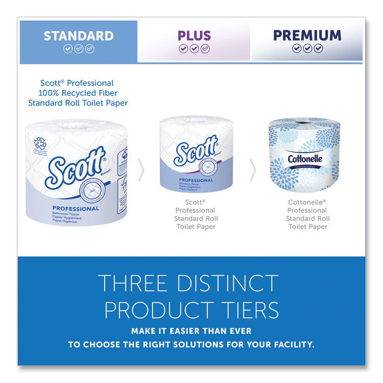 Essential 100% Recycled Fiber SRB Bathroom Tissue, Septic Safe, 2-Ply, White, 473 Sheets/Roll, 80 Rolls/Carton