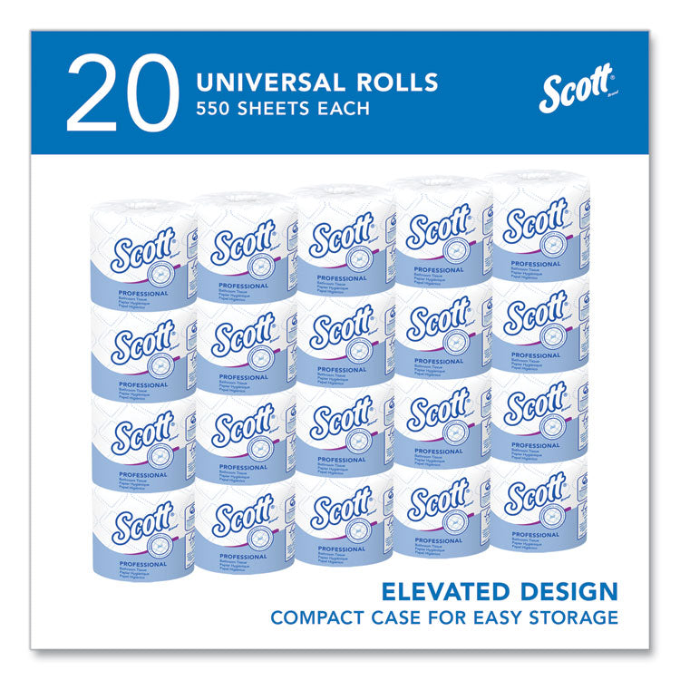 Essential Standard Roll Bathroom Tissue for Business, Septic Safe, Convenience Carton, 2-Ply, White, 550/Roll, 20 Rolls/CT