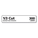 Mini-Sheets Permanent File Folder Labels, 0.66 X 3.44, White, 12/sheet, 25 Sheets/pack