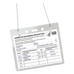 Secure Top Hanging-Style Badge Holders, Horizontal, 4w X 3h, Clear, 100/box