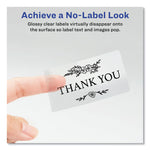 Glossy Clear Easy Peel Mailing Labels W/ Sure Feed Technology, Inkjet/laser Printers, 2 X 4, Clear, 10/sheet, 10 Sheets/pack