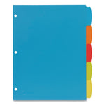 Big Tab Write and Erase Durable Plastic Dividers, 5-Tab, 11 x 8.5, Assorted, 1 Set
