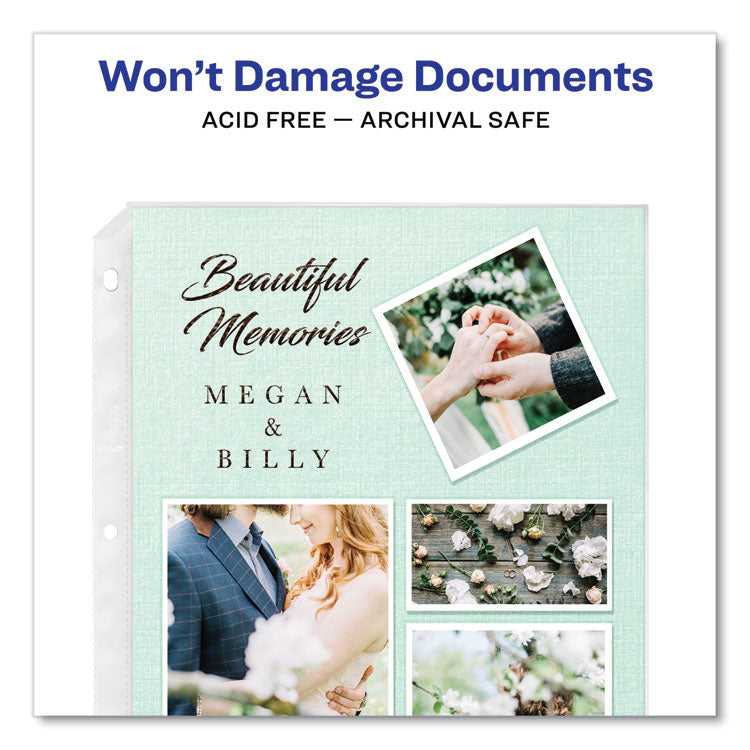 Quick-Load Heavyweight Sheet Protector, Side: 3-Hole Punched, Top/Side Load 8.5 x 11 Insert, Nonglare Clear Front, 50/Box