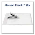 Clip-Style Name Badge Holder With Laser/inkjet Insert, Top Load, 4 X 3, White, 100/box