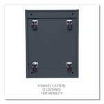 File Pedestal With Full-Length Pull, Left Or Right, 3-Drawers: Box/box/file, Legal/letter, Charcoal, 14.96" X 19.29" X 27.75"