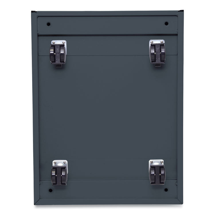 File Pedestal With Full-Length Pull, Left Or Right, 3-Drawers: Box/box/file, Legal/letter, Charcoal, 14.96" X 19.29" X 27.75"