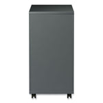 File Pedestal With Full-Length Pull, Left Or Right, 3-Drawers: Box/box/file, Legal/letter, Charcoal, 14.96" X 19.29" X 27.75"