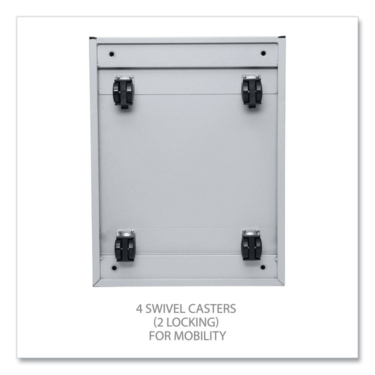 File Pedestal With Full-Length Pull, Left/right, 3-Drawers: Box/box/file, Legal/letter, Light Gray, 14.96" X 19.29" X 27.75"