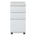 File Pedestal With Full-Length Pull, Left/right, 3-Drawers: Box/box/file, Legal/letter, Light Gray, 14.96" X 19.29" X 27.75"