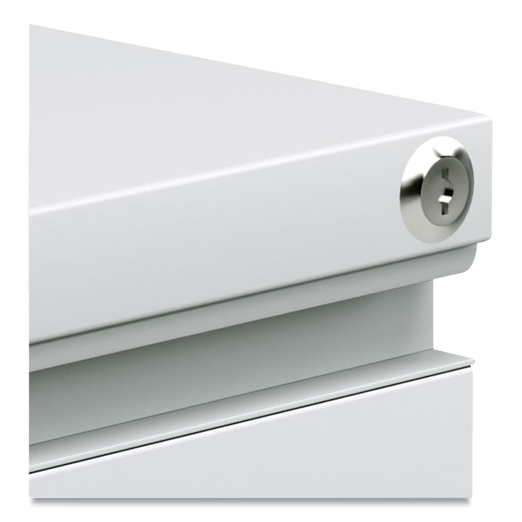 File Pedestal With Full-Length Pull, Left/right, 3-Drawers: Box/box/file, Legal/letter, Light Gray, 14.96" X 19.29" X 27.75"