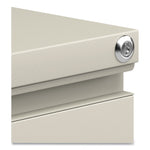 File Pedestal With Full-Length Pull, Left Or Right, 3-Drawers: Box/box/file, Legal/letter, Putty, 14.96" X 19.29" X 27.75"