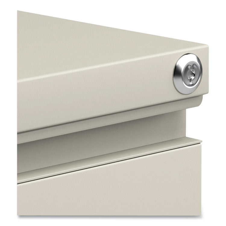 File Pedestal With Full-Length Pull, Left Or Right, 3-Drawers: Box/box/file, Legal/letter, Putty, 14.96" X 19.29" X 27.75"