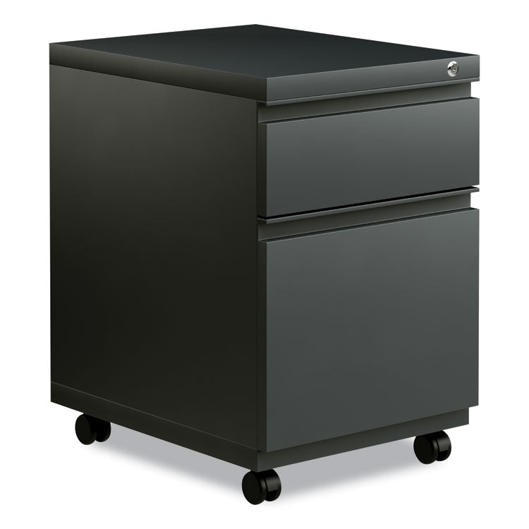 File Pedestal With Full-Length Pull, Left Or Right, 2-Drawers: Box/file, Legal/letter, Charcoal, 14.96" X 19.29" X 21.65"