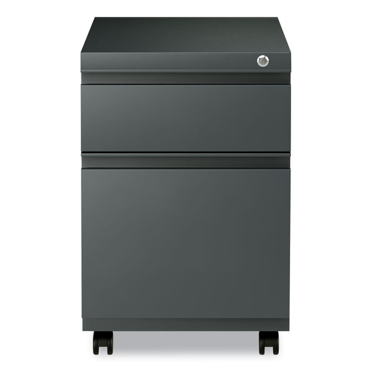 File Pedestal With Full-Length Pull, Left Or Right, 2-Drawers: Box/file, Legal/letter, Charcoal, 14.96" X 19.29" X 21.65"