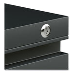 File Pedestal With Full-Length Pull, Left Or Right, 2-Drawers: Box/file, Legal/letter, Charcoal, 14.96" X 19.29" X 21.65"