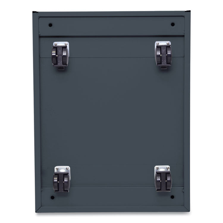 File Pedestal With Full-Length Pull, Left Or Right, 2-Drawers: Box/file, Legal/letter, Charcoal, 14.96" X 19.29" X 21.65"