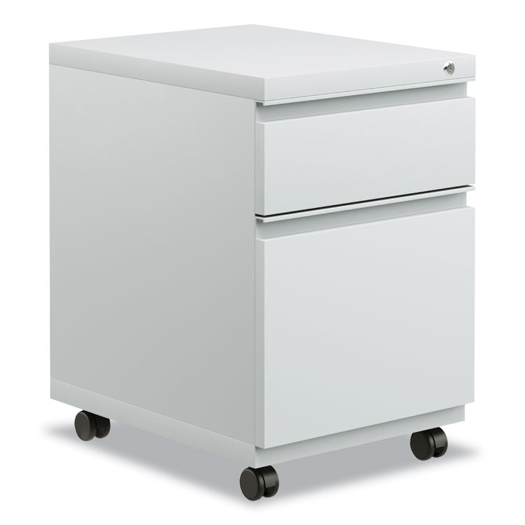 File Pedestal With Full-Length Pull, Left Or Right, 2-Drawers: Box/file, Legal/letter, Light Gray, 14.96" X 19.29" X 21.65"