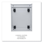 File Pedestal With Full-Length Pull, Left Or Right, 2-Drawers: Box/file, Legal/letter, Light Gray, 14.96" X 19.29" X 21.65"