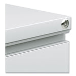 File Pedestal With Full-Length Pull, Left Or Right, 2-Drawers: Box/file, Legal/letter, Light Gray, 14.96" X 19.29" X 21.65"