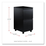 File Pedestal With Full-Length Pull, Left Or Right, 2 Legal/letter-Size File Drawers, Black, 14.96" X 19.29" X 27.75"