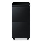 File Pedestal With Full-Length Pull, Left Or Right, 2 Legal/letter-Size File Drawers, Black, 14.96" X 19.29" X 27.75"