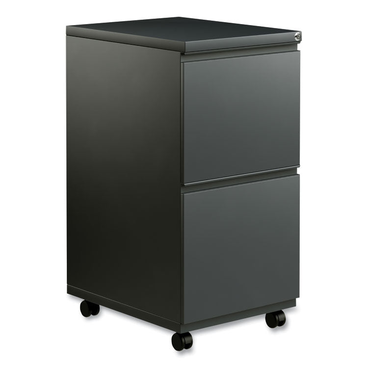 File Pedestal With Full-Length Pull, Left Or Right, 2 Legal/letter-Size File Drawers, Charcoal, 14.96" X 19.29" X 27.75"