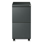 File Pedestal With Full-Length Pull, Left Or Right, 2 Legal/letter-Size File Drawers, Charcoal, 14.96" X 19.29" X 27.75"