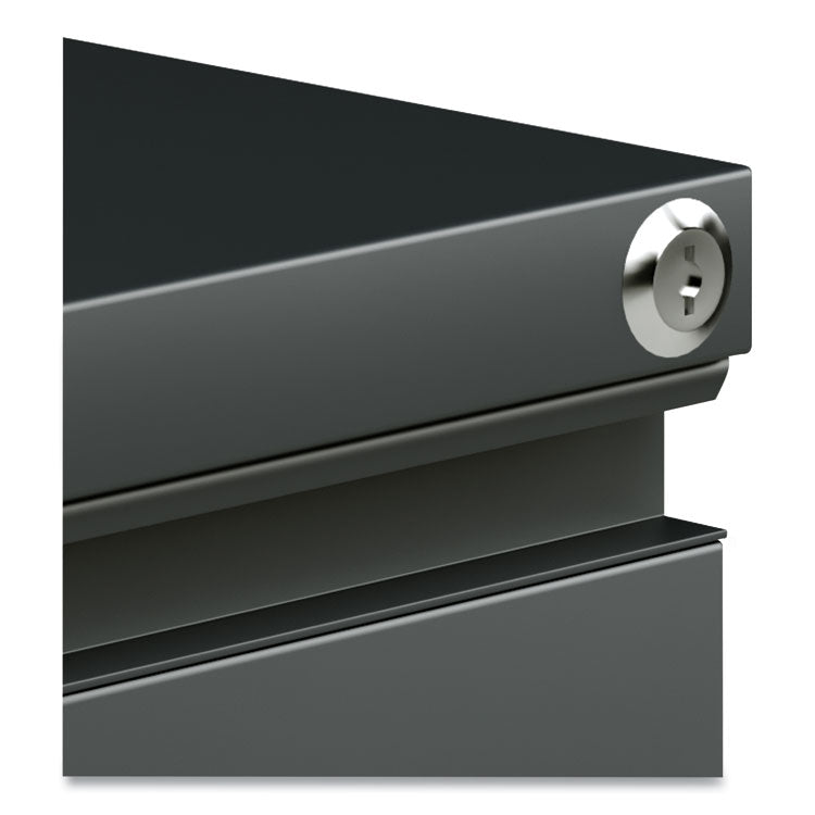 File Pedestal With Full-Length Pull, Left Or Right, 2 Legal/letter-Size File Drawers, Charcoal, 14.96" X 19.29" X 27.75"