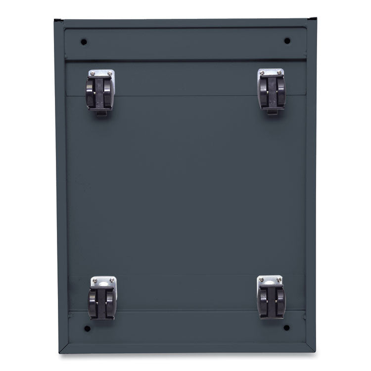 File Pedestal With Full-Length Pull, Left Or Right, 2 Legal/letter-Size File Drawers, Charcoal, 14.96" X 19.29" X 27.75"