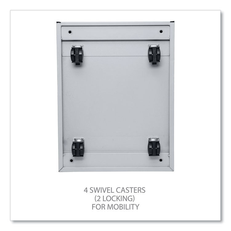 File Pedestal With Full-Length Pull, Left Or Right, 2 Legal/letter-Size File Drawers, Light Gray, 14.96" X 19.29" X 27.75"