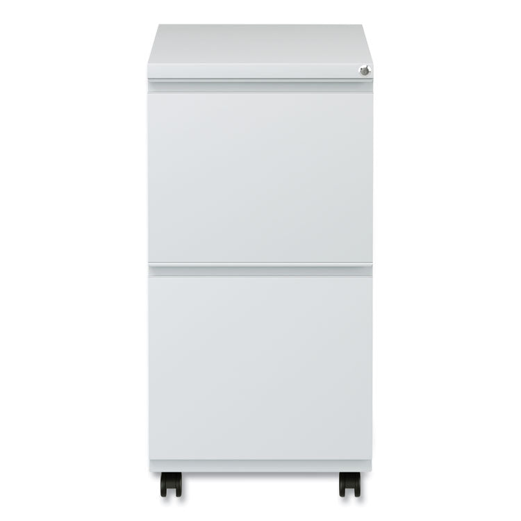File Pedestal With Full-Length Pull, Left Or Right, 2 Legal/letter-Size File Drawers, Light Gray, 14.96" X 19.29" X 27.75"