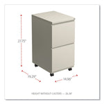 File Pedestal With Full-Length Pull, Left Or Right, 2 Legal/letter-Size File Drawers, Putty, 14.96" X 19.29" X 27.75"