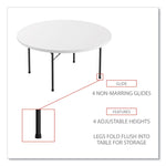 Round Plastic Folding Table, 60" Diameter x 29.25h, White