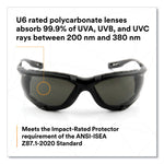 Virtua CCS Protective Eyewear with Foam Gasket, Black/Gray Plastic Frame, Gray Polycarbonate Lens
