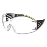 SecureFIt Protective Eyewear, 400 Series, Green Plastic Frame, Clear Polycarbonate Lens