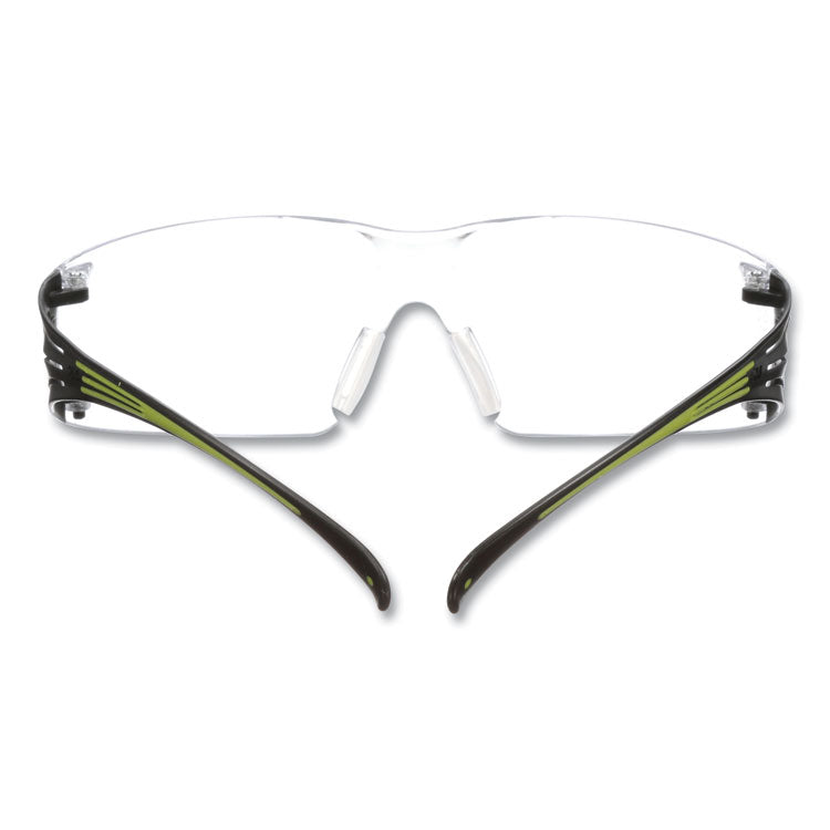 SecureFIt Protective Eyewear, 400 Series, Green Plastic Frame, Clear Polycarbonate Lens