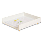 Juliet Paper Tray, 1 Section, Holds 11" x 8.5" Files, 10 x 12.25 x 2.5, White
