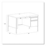 Teachers Pedestal Desks, One Right-Hand Pedestal: Box/File Drawers, 48" x 30" x 29.5", White/Platinum