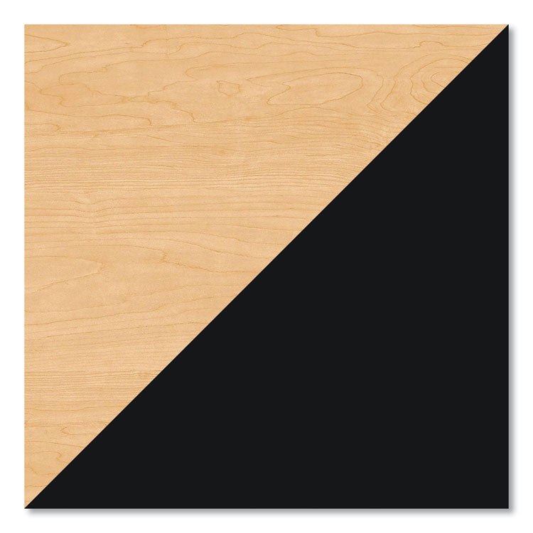 Teachers Pedestal Desks, One Right-Hand Pedestal: Box/File Drawers, 48" x 30" x 29.5", Maple/Black