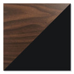 Teachers Pedestal Desks, Left and Right-Hand Pedestals: Box/File Drawer Format, 60" x 30" x 29.5", Walnut/Black