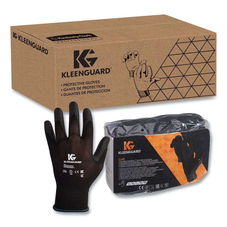 G40 Polyurethane Coated Gloves, EN388: 3131X, 15" Long, Medium, Black, 12 Pairs