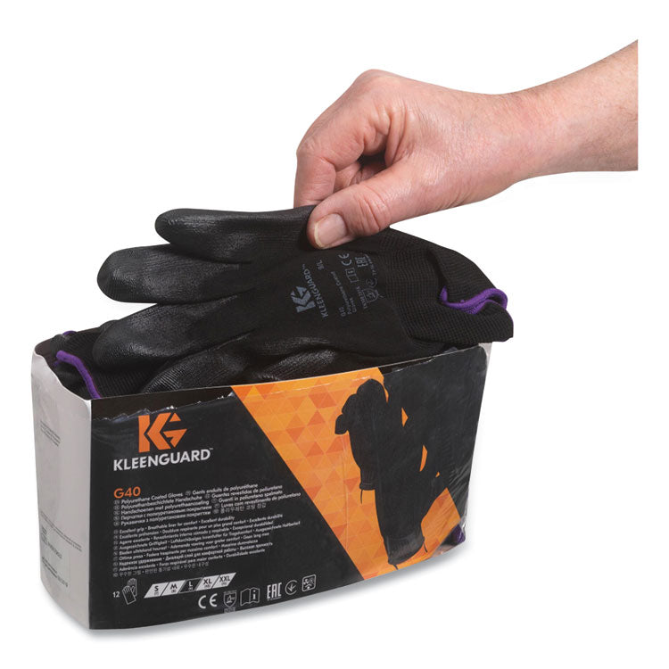 G40 Polyurethane Coated Gloves, EN388: 3131X, 15" Long, Medium, Black, 12 Pairs