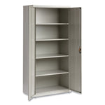 Economy Assembled Storage Cabinets, 5 Shelves, 36" x 18" x 72", Light Gray